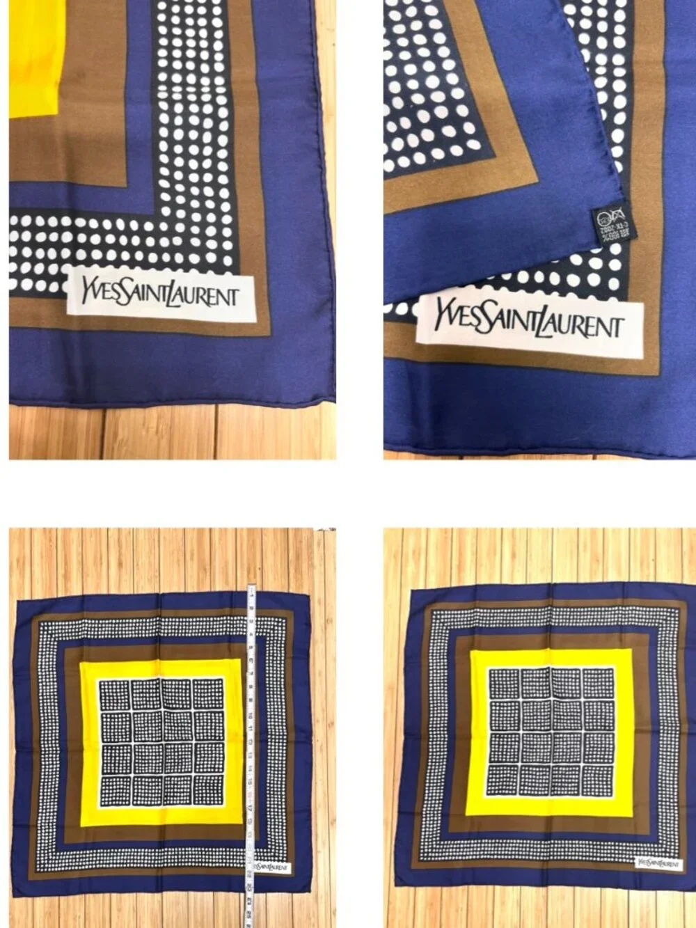 Unused -Yves Saint Laurent  Silk  Satin Scarf 23